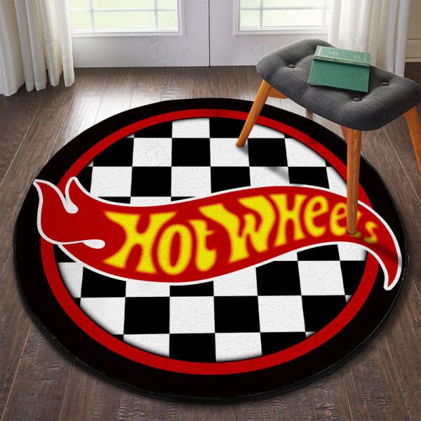 Hot Wheels Hot Rod Round Mat Round Floor Mat Room Rugs Carpet Outdoor Rug Washable Rugs