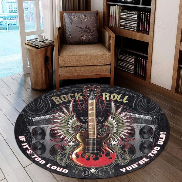 Rock And Roll Round Mat Round Floor Mat Room Rugs Carpet Outdoor Rug Washable Rugs