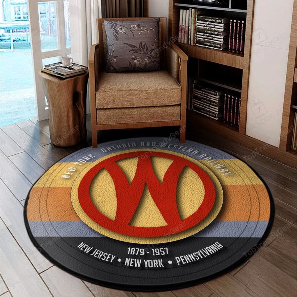 Ontario & Western Railroad Round Mat Round Floor Mat Room Rugs Carpet Outdoor Rug Washable Rugs - Image 2