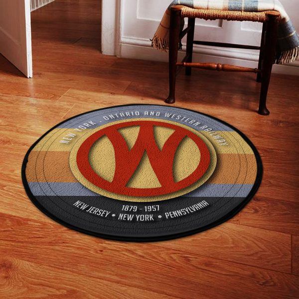 Ontario & Western Railroad Round Mat Round Floor Mat Room Rugs Carpet Outdoor Rug Washable Rugs