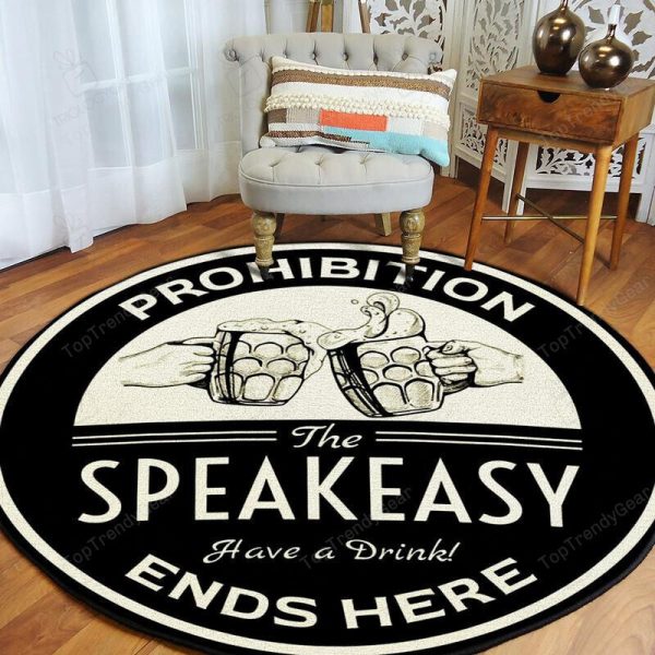 Prohibition Ends Here Round Mat Round Floor Mat Room Rugs Carpet Outdoor Rug Washable Rugs - Image 3