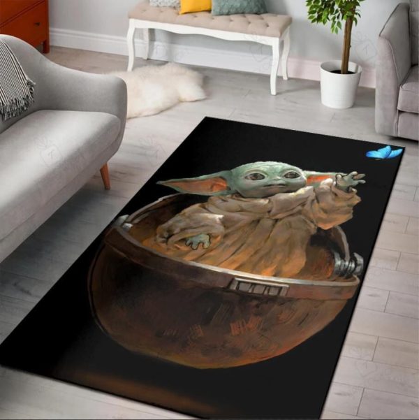 Baby Yoda The Mandalorian Kids Room 2 Area Rugs For Living Room Rectangle Rug Bedroom Rugs Carpet Flooring Gift RS134016|Rosabella Print