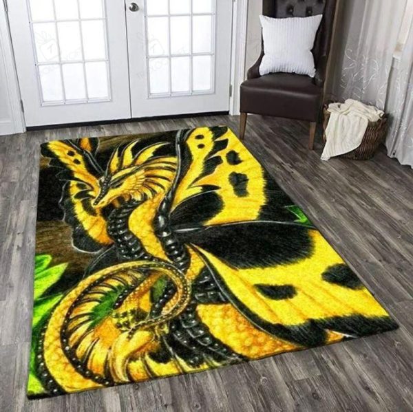 Dragon Butterfly Rectangle Rectangle Rug Decor Area Rugs For Living Room Bedroom Kitchen Rugs Home Carpet Flooring Rs012635 Print