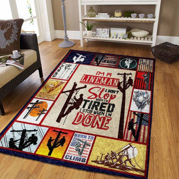 Lineman Rectangle Rug Decor Area Rugs For Living Room Bedroom Kitchen Rugs Home Carpet Flooring Rs018035 Print