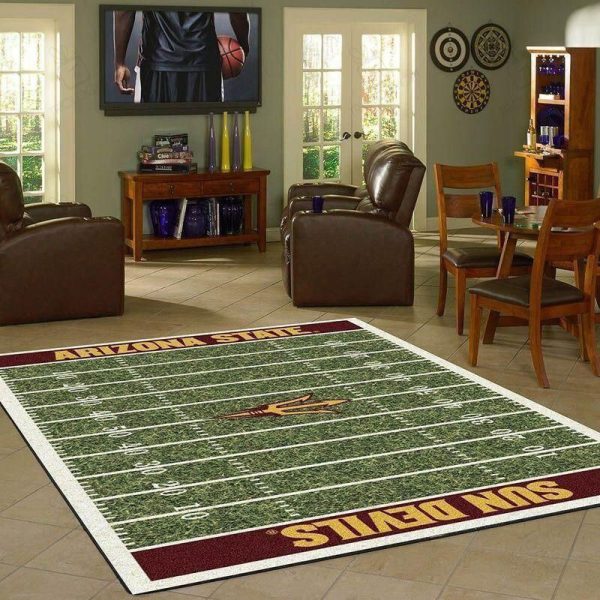 Nfl Football Fans Arizona State Sun Devils Home Field Sport Rectangle Area Rugs Carpet For Living Room, Bedroom, Kitchen Rugs, Non-Slip Carpet Rp123158 Print