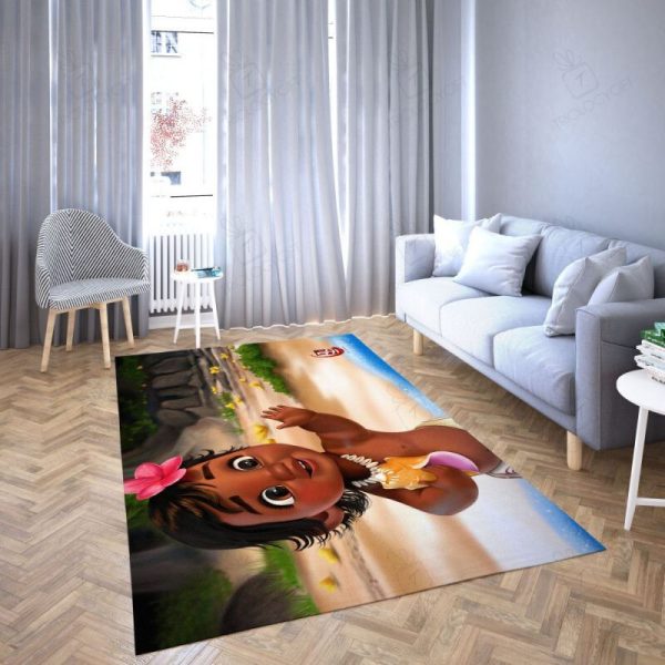 Princess Moana Of Disney Favorite Cartoon Movie 12 Rectangle Area Rugs Carpet For Living Room, Bedroom, Kitchen Rugs, Non-Slip Carpet Rp124252 Print