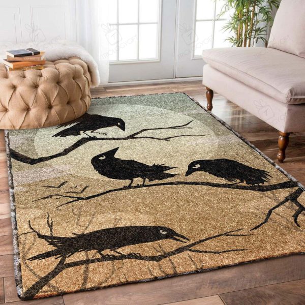 Raven Rectangle Area Rugs Carpet For Living Room, Bedroom, Kitchen Rugs, Non-Slip Carpet Rp124469 Print